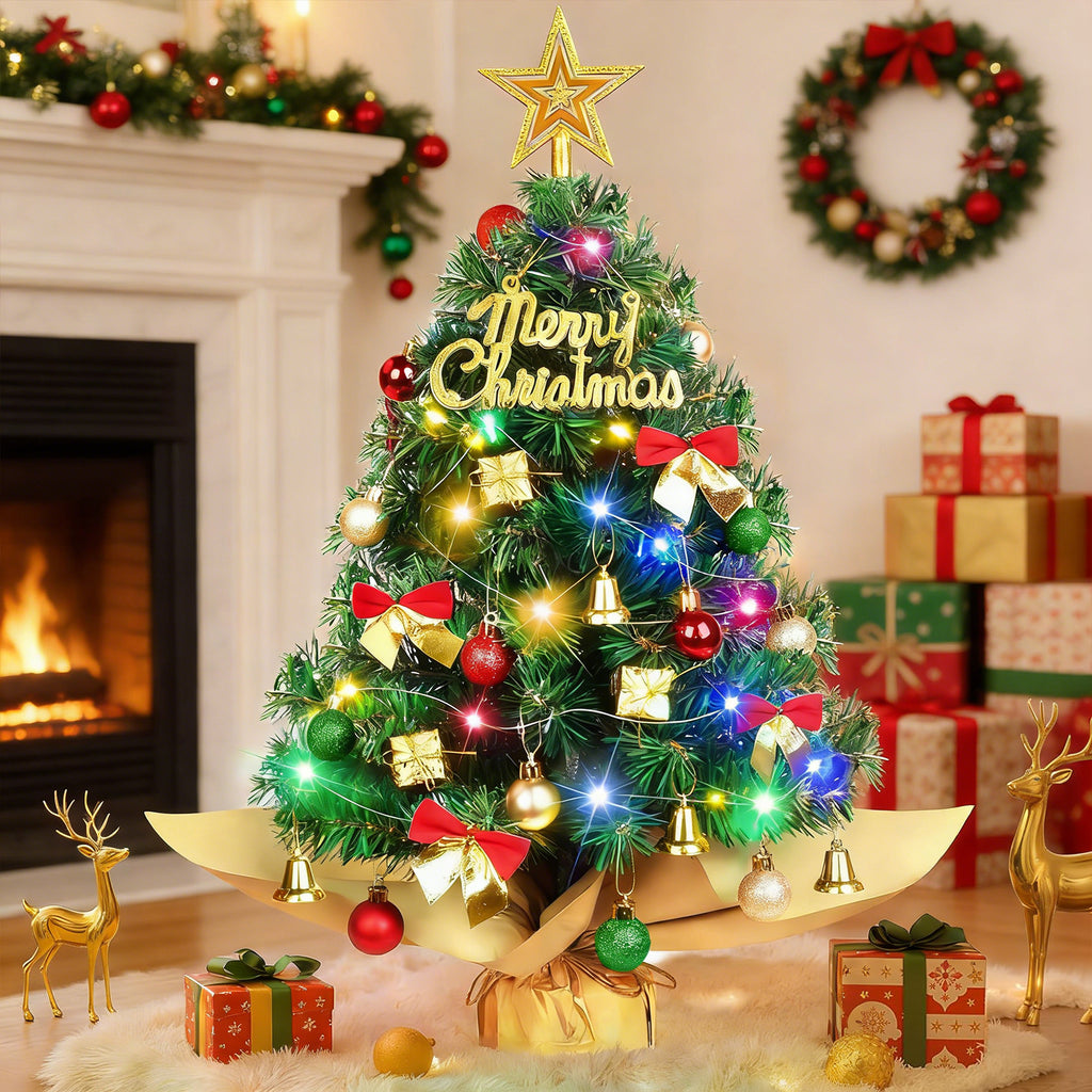 JoyMingle 24 Inch Table Top Mini Christmas Tree Set