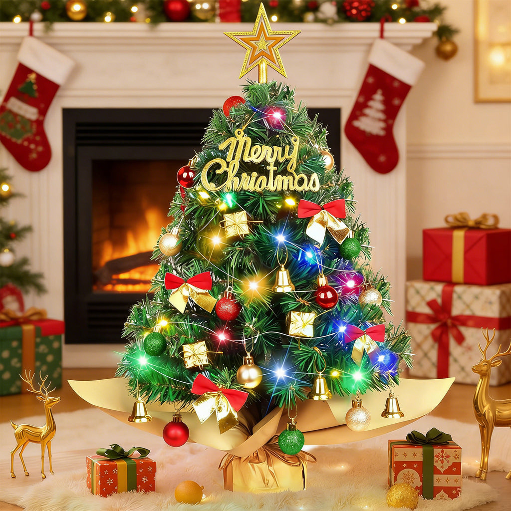 JoyMingle 24 Inch Table Top Mini Christmas Tree Set